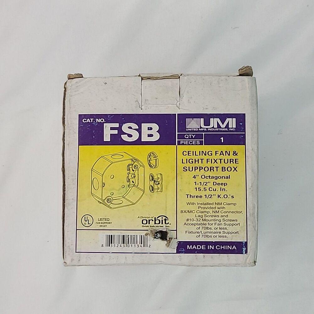 Orbit FSB 1-1/2” Deep, 4” Fan Support Box